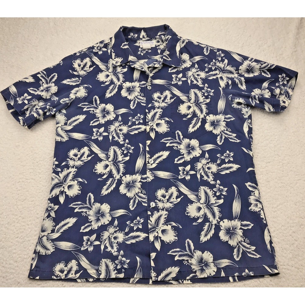 KY's‎ International Hawaiian Shirt Mens L Floral Hibiscus Aloha Camp MADE HAWAII